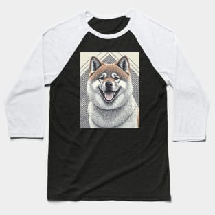 Dog Portrait - Akita Inu Baseball T-Shirt